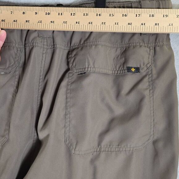 Boys Scouts of America Pants Switchback Green Relaxed XL Convertible Zip Off Car - Picture 8 of 11